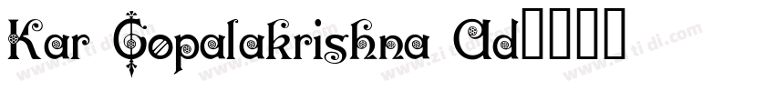 Kar Gopalakrishna Ad字体转换